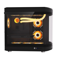 Boîtier d'ordinateur robuste en ABS, anti-poussière, avec éclairage RGB, combos PC Gamer, châssis CPU, boîtier de jeu
