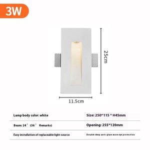 Applique <span class=keywords><strong>de</strong></span> <span class=keywords><strong>fond</strong></span> LED minimaliste pour salon chambre Villa couloir coin escalier encastré plâtre applique murale - Product Image 6