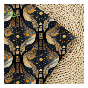 Truyền Thống Polyester Koshibo Vải Bird & Một Tháp Đồng Hồ In Vải 100% Polyester Vải Cho Ăn Mặc May Mặc - Product Image 1