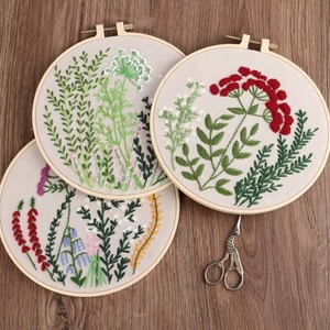 Kits de broderie florale 3D, artisanat en coton, point de croix pour décoration murale de Noël, décoration de la maison - Product Image 3