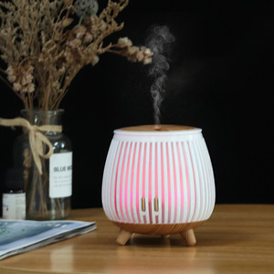 JCSY-105 Wood Style Ultrasonic <b>Humidifier</b> 0.5L USB Powered Aroma Diffuser For Home Office Desktop Use - Product Image 2
