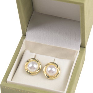 Chen lu tùy chỉnh sang trọng màu xanh lá cây nhung đồ trang sức Hộp nhẫn, lót mềm, ren đồ trang sức bao bì hộp. - Product Image 6