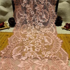 Adorno de encaje elástico para pestañas, accesorio para ropa, decoración, encaje ancho, 2 colores, negro, 25cm de ancho - Product Image 1