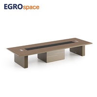 Solution d'aménagement de bureau EGROspace, table de réunion moderne en bois, bureau de direction, bureau de conférence