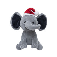 Chapeau de Noël créatif ZONOBLE en peluche en forme d'éléphant - Jouet doux et confortable fabriqué au Zhejiang