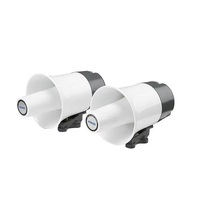 Senken Amplificateurs rechargeables d'extérieur Sirène de moto électronique Haut-parleur d'urgence Sirène d'alarme de voiture Klaxon