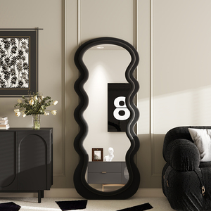 <span class=keywords><strong>Miroir</strong></span> sur pied en velours Teddy, <span class=keywords><strong>grand</strong></span> format, irrégulier, en <span class=keywords><strong>bois</strong></span>, pour décoration intérieure, vente en gros - Product Image 4
