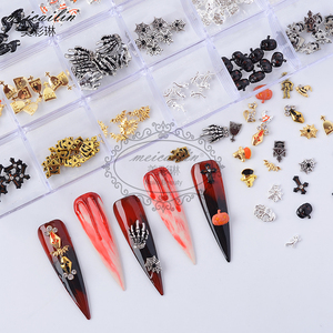 Araignée diamant crâne ongles alliage manucure Halloween Nail Art breloques Halloween fête fournitures paillettes manucure bricolage décoration - Product Image 4