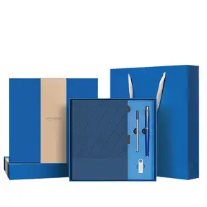 Promotional Executive Gift Set Staff Employees A5 Notebooks Stainless USB Drive Steel Insulated Cup Business Corporate Christmas