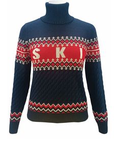 Women's <b>Christmas</b> <b>Knit</b> Sweater Turtleneck Jacquard Cable Pullover Winter Holiday <b>Jumper</b> - Product Image 1