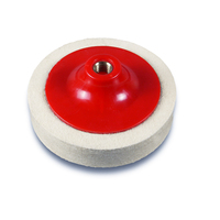 Roue de polissage en feutre de laine pour carrosseries de voitures et sols en marbre Disque de polissage personnalisable OEM pour le meulage du tampon de disque en feutre de laine