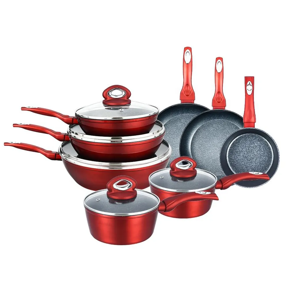 kitchen ware aluminium cookware set cooking pots home cooking utensils non stick cookware set pot and pans