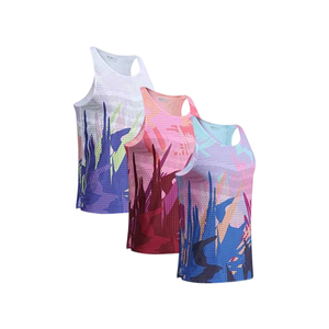 เสื้อกล้ามคอกลมโพลีเอสเตอร์ระบายอากาศ แห้งเร็ว แบบเรียบ 6 สีพื้น ไม่มีตะเข็บ ผ้าตาข่ายแบบ Wind Tunnel ขายส่ง - Product Image 3