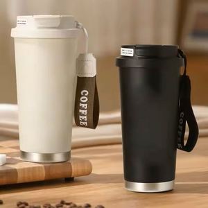 High Quality 530ML 316 Stainless Steel Insulated Travel Tumbler <b>Mug</b> <b>Double</b> <b>Wall</b> with Rope Coffee Cup Lid - Product Image 1