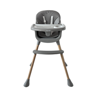 Chaise haute moderne 3 en 1 avec tuyaux en bois pour bébés, enfants, cuisine et hôpital pliables, avec design ergonomique.