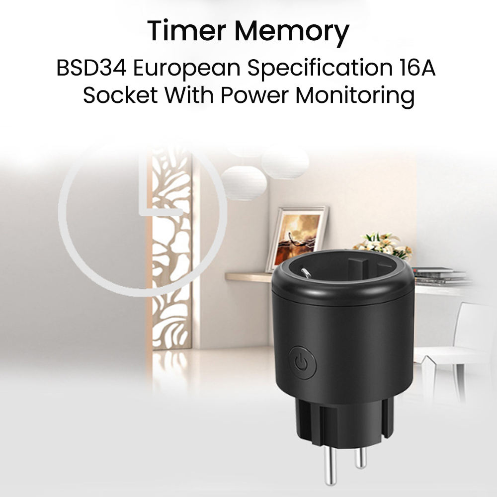 HONPNK 16A EU Energy Monitor Voice Control Wireless Remote Timer Google Complies Wifi Smart Power Socket Plug EU Standards Bar