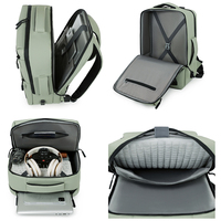 Mochila para portátil de negocios con cojín de aire a prueba de golpes, bolsa de viaje impermeable de gran capacidad, puerto USB, mochila multifunción Unisex