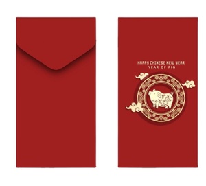 ซองสีแดงสำหรับปีใหม่จากจีนแผ่นฟอยล์สีทองแบบสั่งทำ - Product Image 2