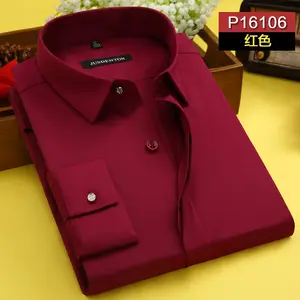 Worldwide Pop Pin Collar Dress Shirts Long-sleeve Classic Style Solid Formal Occasion Wear Men's Shirts Wholesale