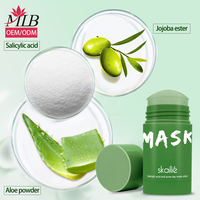 MLB Cosmétique OEM ODM original aloe sans pores magique nettoyant en profondeur nettoyage du visage thé vert argile masque bâton
