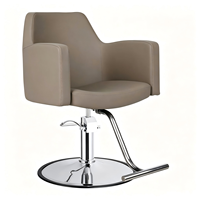 Matériel de coiffure, chaise de salon en cuir marron, mobilier de coiffure, chaises de barbier pour coiffeur, beauté