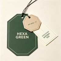 Étiquette volante en papier imprimée avec logo personnalisé, avec œillet et cordon en coton, étiquette de prix en carton pour vêtements, boutiques, sacs, cadeaux, marques et vente au détail