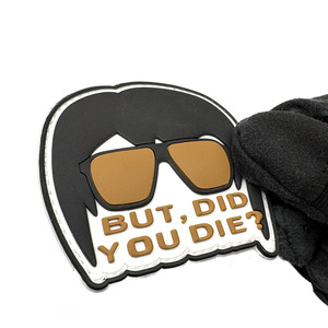 Qua biên giới đã làm bạn chết Kính vui vẻ tinh thần huy hiệu vá cho cánh tay huy hiệu PVC mềm cao su 3D khả năng chịu nước thân thiện với môi - Product Image 4