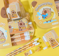 Ensemble de papeterie personnalisé Kapibala avec gomme et trousse à crayons