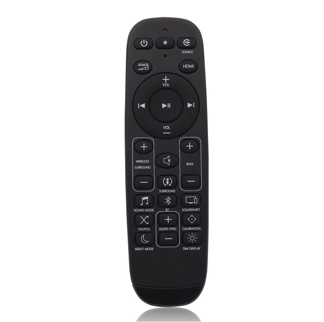 Replacement Remote Control for JBL Bar Compatible with JBL 5.1 9.1 3.1 2.1 2.0 Soundbar and JBL2GBAR51IMBLKAM Soundbar System