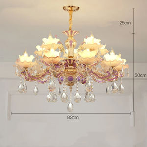 Lustre Led en Cristal <span class=keywords><strong>Luminaire</strong></span> Motif Bouquet Villa Hall Plafonnier Boucle d'Oreille Abat-Jour <span class=keywords><strong>Bougie</strong></span> Suspension - Product Image 4