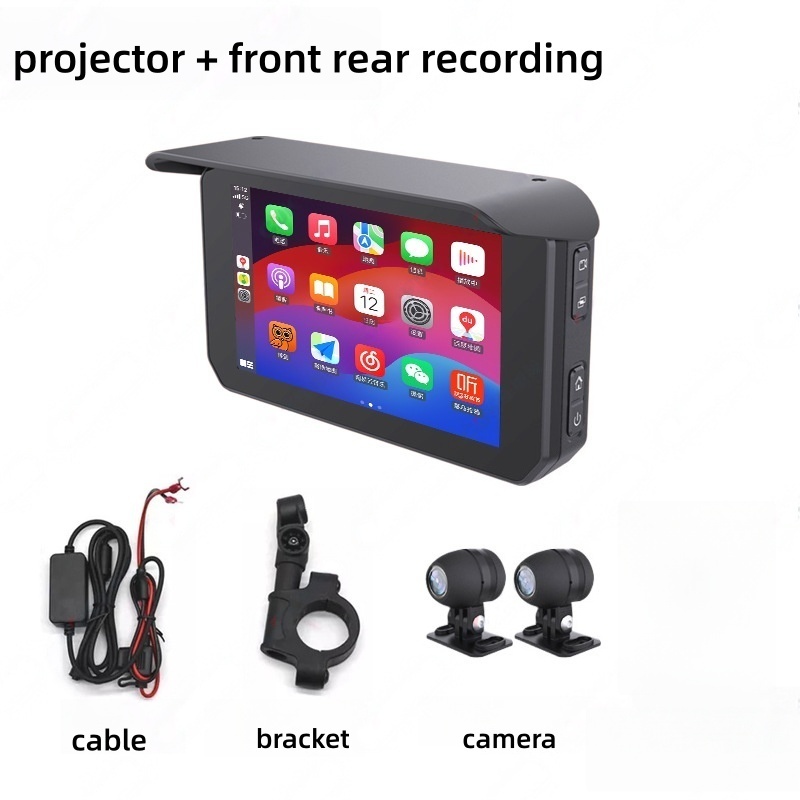Wireless Projection Navigation Version + Front Rear Recorders