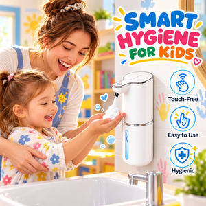 Distributeur automatique de savon intelligent à détection de mouvement avec réservoir visible, alimenté par USB, mural, pour la maison - Product Image 2