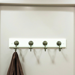 Antique Brass Trắng Đa Chức Năng Heavy Duty Treo Tường Coat Hook Rack Với 4 <span class=keywords><strong>Hooks</strong></span> Dễ Dàng Cài Đặt Cho Treo Áo Sơ Mi & Vải - Product Image 3