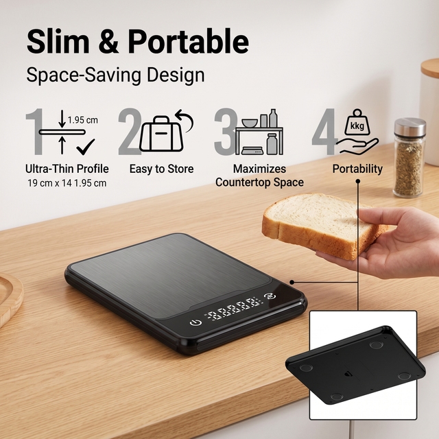 multi function Portable Compact food scale battery powered meal prep for Home Kitchen