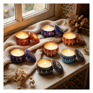 <b>Rustic</b> Candle Packaging Deluxe Tin Natural Essence Boutique Display Promotion Premium Range Crafted Collection - Product Image 4