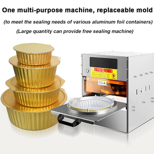 Dùng Một Lần Đầy Màu Sắc Mịn Tường Vàng Nhôm Lá <span class=keywords><strong>Container</strong></span> Vòng Lớn Lá Nướng Chảo Thực Phẩm Niêm Phong Takeaway Khay Có Nắp Đậy - Product Image 5