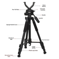 Support de tir et de chasse en V de 1,5 mètre, trépied télescopique en alliage d'aluminium, réglable pour l'entraînement en extérieur