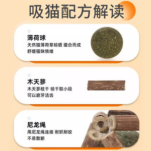 ของเล่นแมวแบบเคี้ยวได้ วู้ดดี้ สมาร์ทวีด ลูกบอลสำหรับแมวเล่นในบ้าน ของเล่นสัตว์เลี้ยงที่ทนทานสำหรับแมว - Product Image 2