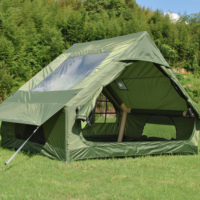 Tente de camping gonflable, Cabane gonflable de luxe 4 saisons en Oxford avec fenêtre de toit et cheminée intégrée