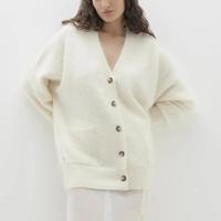 Fabricant de pulls cardigan d'hiver en cachemire brossé surdimensionné à boutons de luxe pour femmes