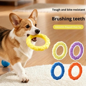 IN Stock Eco-Friendly TPR <b>Ring</b> Dog Chew Toy Golden Retrievers Interactive Bite-Resistant Anxiety Relief Teeth Clean Pet Supplies - Product Image 2