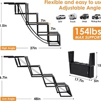 Rampe d'escalier pliable portable antidérapante en acier inoxydable pour animaux de compagnie, pour chiens de grande taille, fabriquée en Guangdong