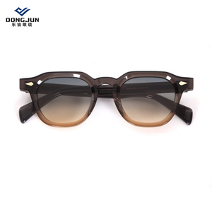 Gafas de sol redondas Vintage con remaches de concha de tortuga para mujer y hombre 2025 Retro amarillo azul Len pequeñas gafas de sol logotipo personalizado UV400 tonos - Product Image 4
