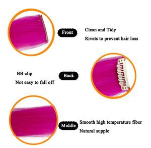 แฮร์พีซสังเคราะห์สำหรั<span class=keywords><strong>บ</strong></span>สาวๆคลิปต่อผมลอนแบ<span class=keywords><strong>บ</strong></span>ชิ้นเดียวทนความร้อนสำหรั<span class=keywords><strong>บ</strong></span>งานปาร์ตี้ - Product Image 2