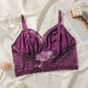 <span class=keywords><strong>Reggiseno</strong></span> da donna taglie forti XL <span class=keywords><strong>con</strong></span> <span class=keywords><strong>ferretto</strong></span>, in pizzo, lungo, <span class=keywords><strong>non</strong></span> <span class=keywords><strong>imbottito</strong></span>, <span class=keywords><strong>con</strong></span> decorazioni a strappo, traspirante, lingerie sexy - Product Image 4