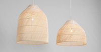 Abat-jour en rotin naturel tissé à la main, couvre-lampes en bambou pour l'intérieur, décoration de la maison, style côtier, salon chinois, luminaires suspendus asiatiques