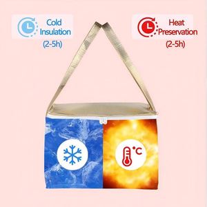 Sac isotherme pliable en aluminium recyclé, personnalisé, écologique, imperméable, à motif de dessin animé, pour le déjeuner, vente en gros - Product Image 3