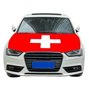 Drapeau de couverture de capot de voiture <span class=keywords><strong>suisse</strong></span> drapeau de couverture de moteur de voiture en gros couverture de capot de moteur de voiture résistante à l'usure et durable personnalisée - Product Image 3