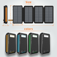 Custom Solar Power Banks 20000mah Power Bank Solar Panel Portable Foldable 20000mAh Fast Charger Wireless Solar Power Bank