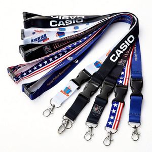 Custom Logo Key Lanyard ID Badge Neck Strap & Keychain Holder <b>Wristlet</b> for Men/Women - Ideal Promotional Gift - Product Image 2